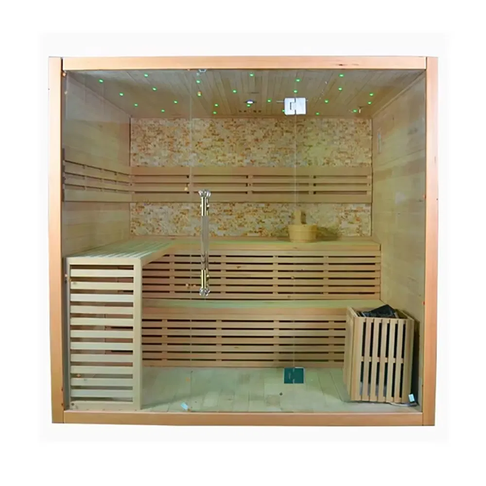 Luxurious Modern Body SPA Wet Steam Health Care Cedar Sauna with Stove
