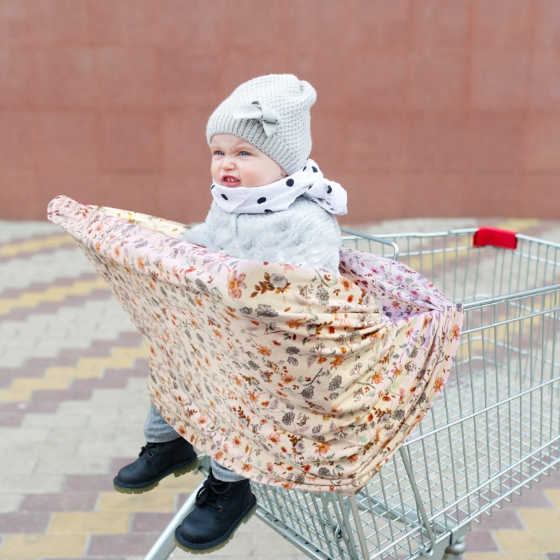 The Second New Pattern Elastic Rayon with Spandex Material Baby Nursing Cover Nursing Baby Car Seat Cover