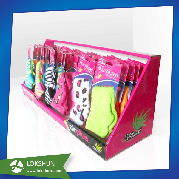 Cardboard Socks PDQ Display Case OEM Retail Paper Countertop Display Box Factory Price