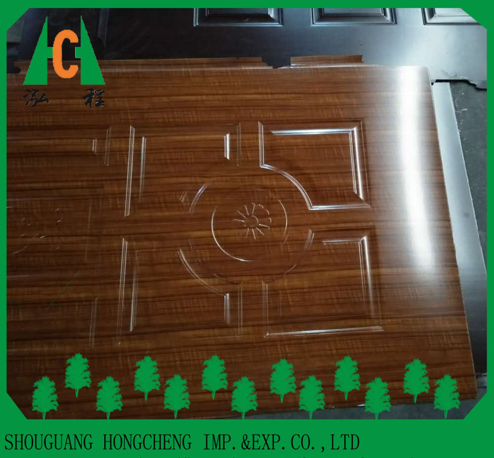 Classic Pattern High Glossy Melamine/Veneer Laminated Mould HDF Door Skin