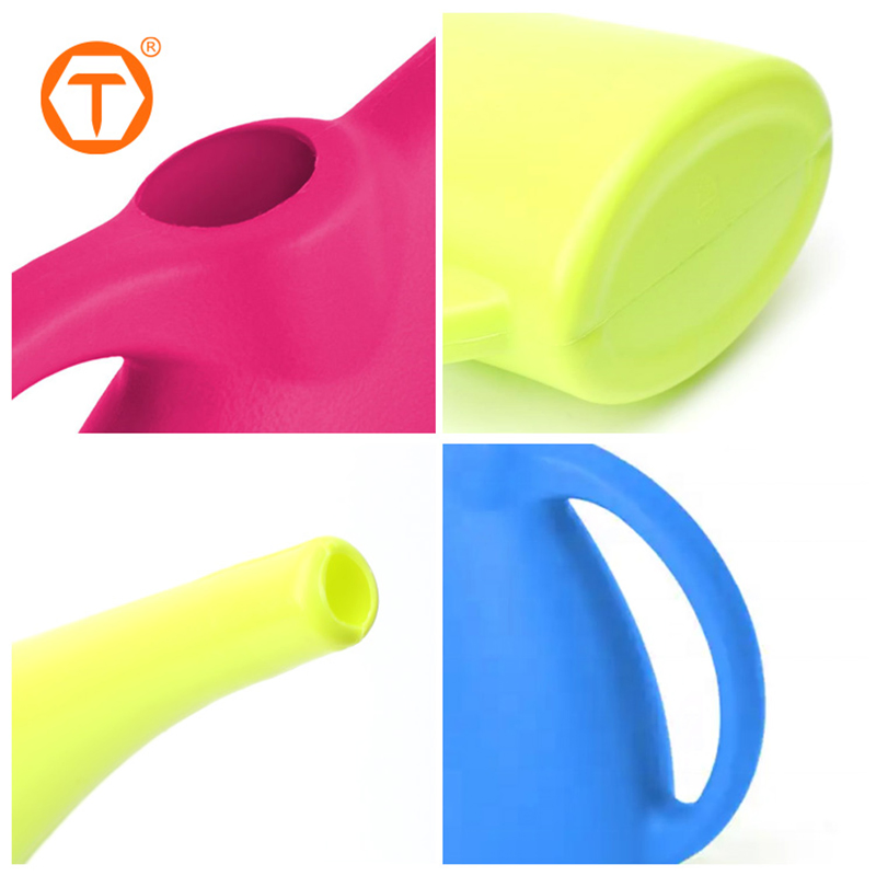 Long Mouthed Green Pink Lightweight Small 1L 2L 3L Plastic Bonsai Garden Watering Can for Indoor and Outdoor Plants