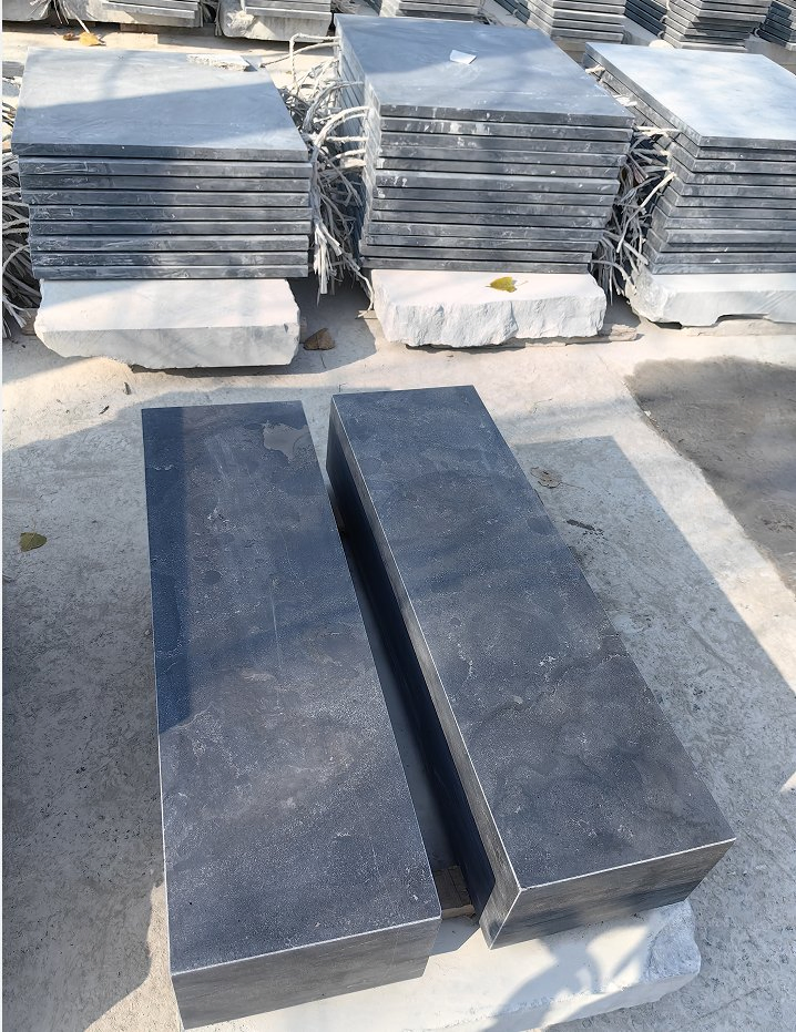 Blue Lime Stone Natural Stone Pool Coping Steps Stairs Outdoor Honed Limestone Tile