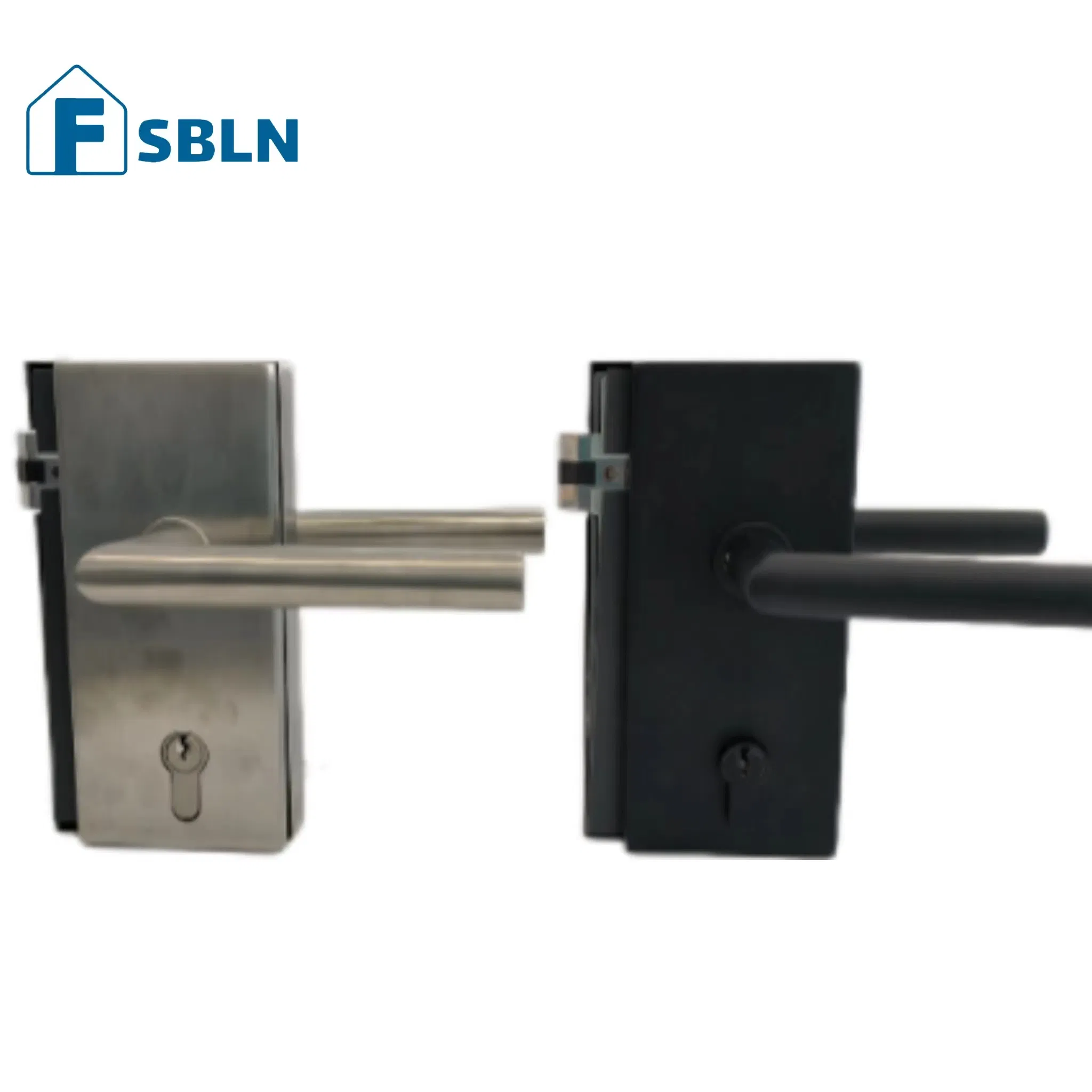 Office Furniture Glass Door Lock Set with Cylinder and Level Handle Home Door Lock Security