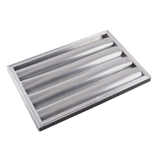 High Quality Commercial Use Bakery Oven Aluminium Perforated French Bread Loaf Baking Tray Baguette Bread Tray