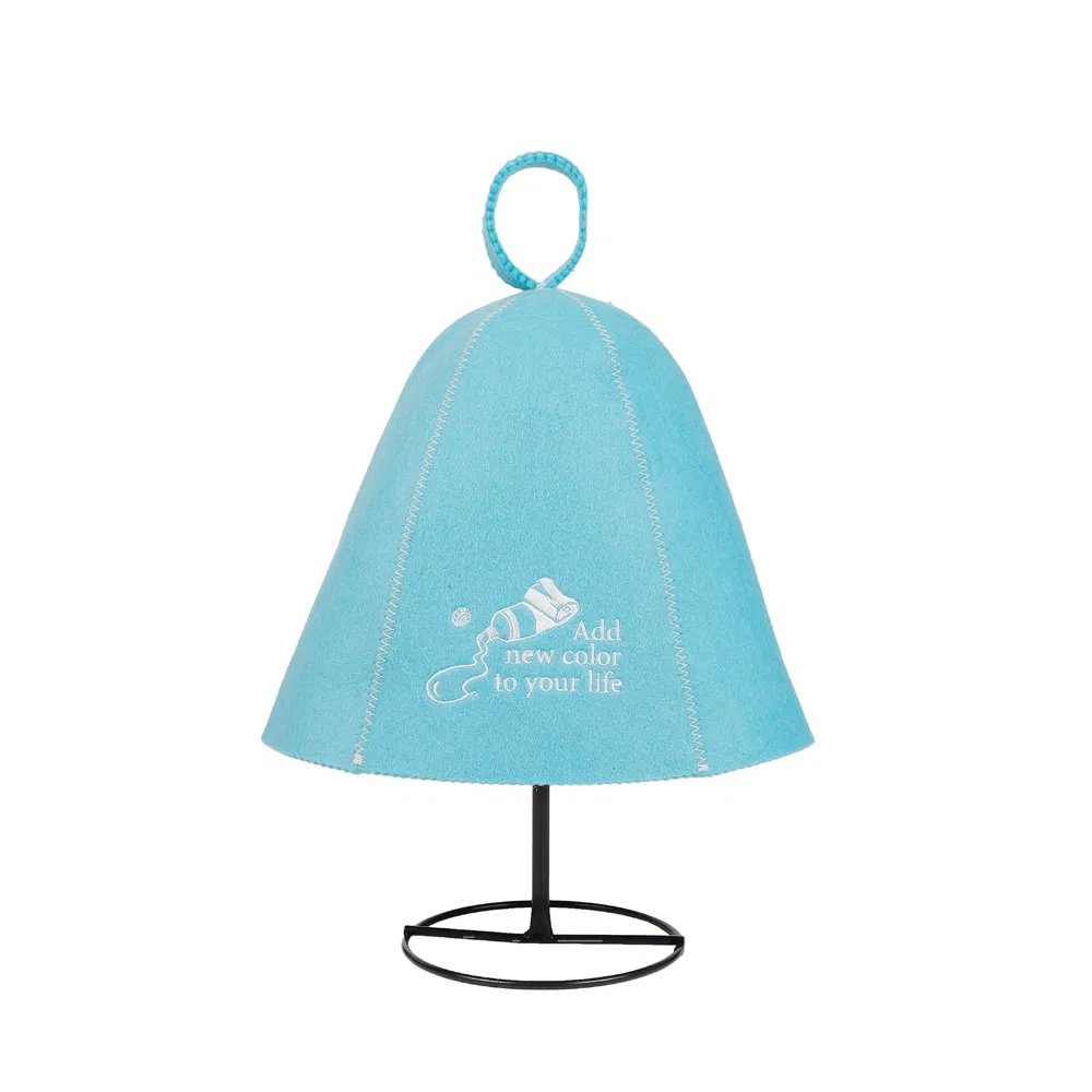 Wholesale Wool Color Custom Embroidery Thick Felt Sauna Hat