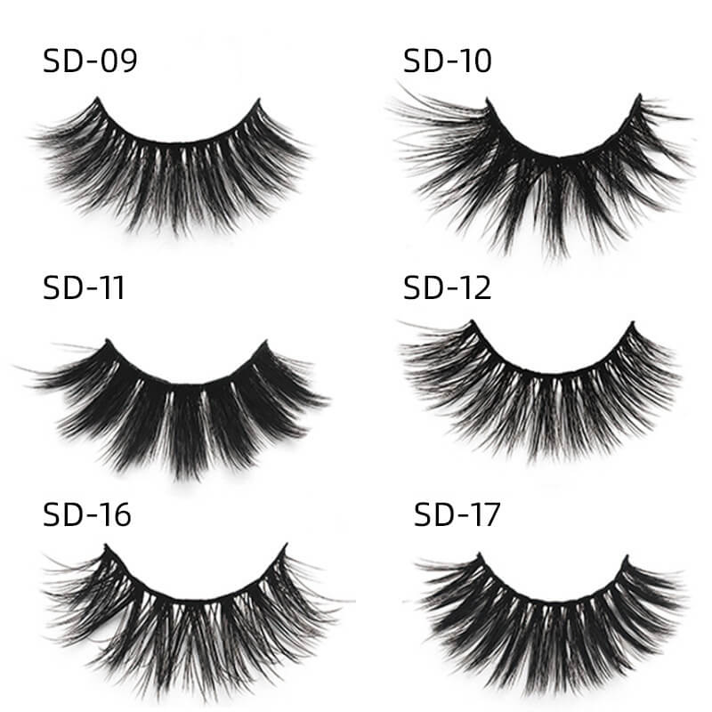 Hot Selling Private Label 3D Wispy Eyelash Fake Mink Eyelashes Supplier