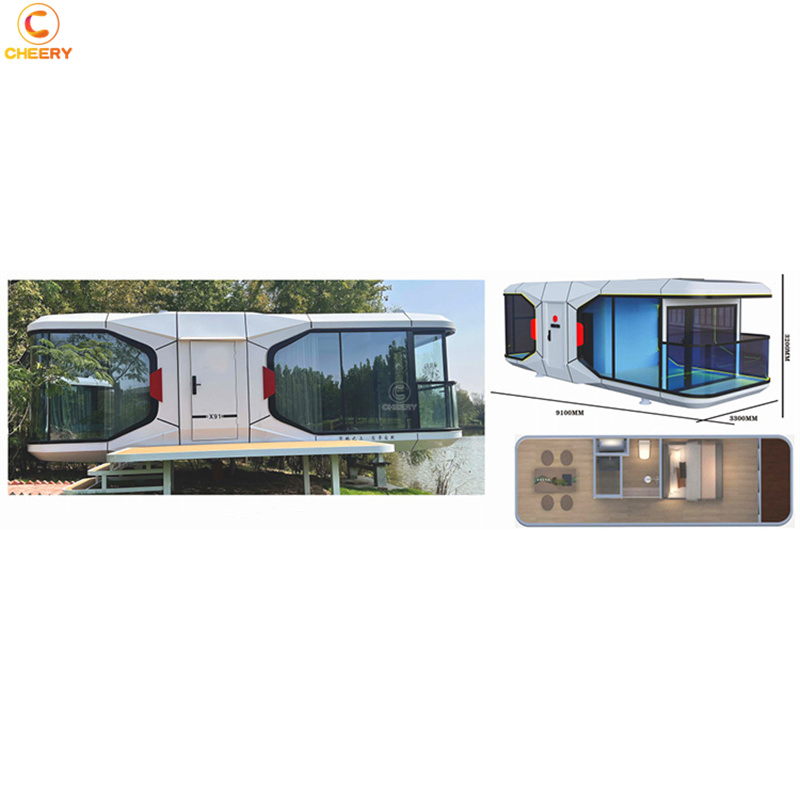 Luxury Sleeping Mobile Tiny House Space Capsule Prefab House