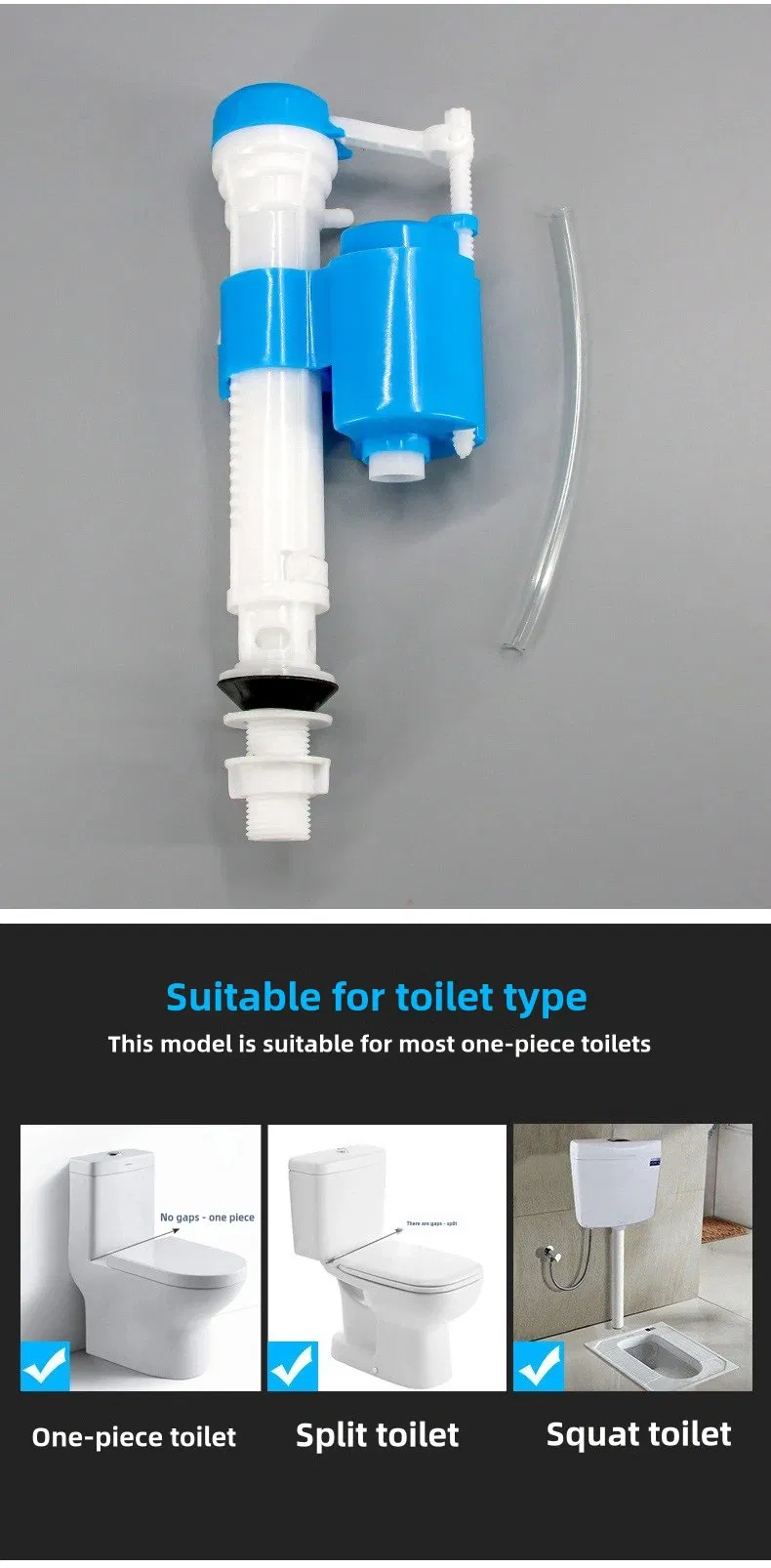 Fluor Sanitary Ware Tank Accessories Water Inlet Toilet Flush Valve