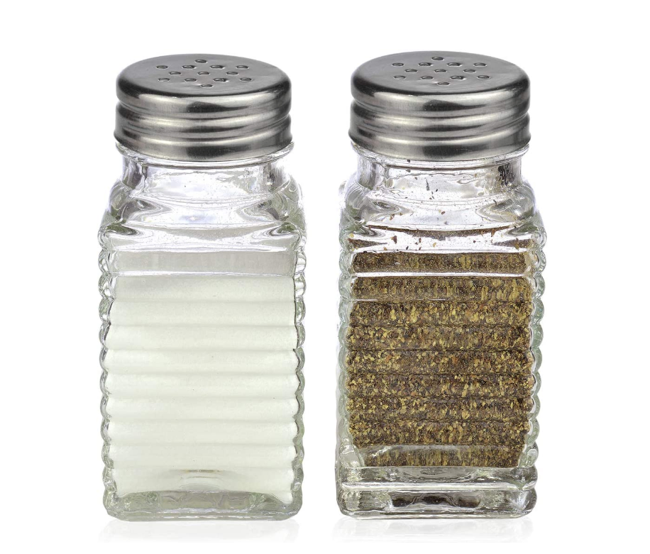 Стеклянная баночка для специй соль и перец