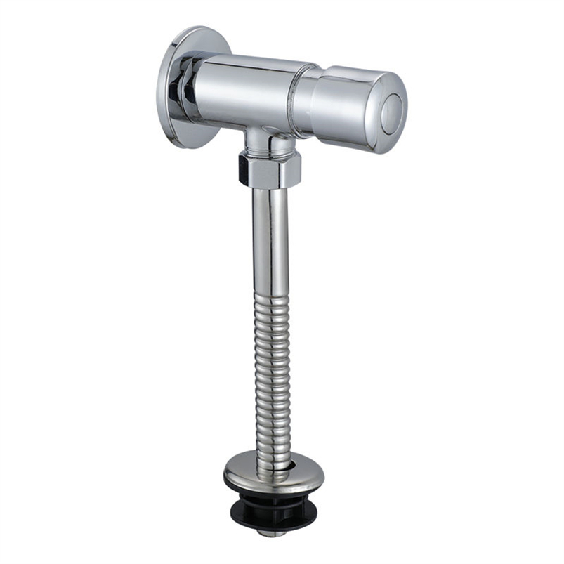 Modern Brass Manual Time Delay Urinal Flush Valve: Push Button, Copper Material, Polished Finish