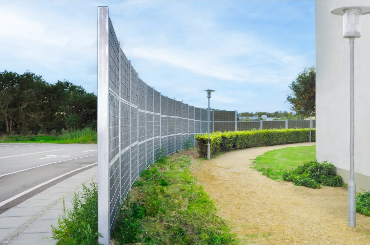 Sound Proof Acoustic Blok Steel Fencing Barriers Wall for Railway Highway Fence Barrier