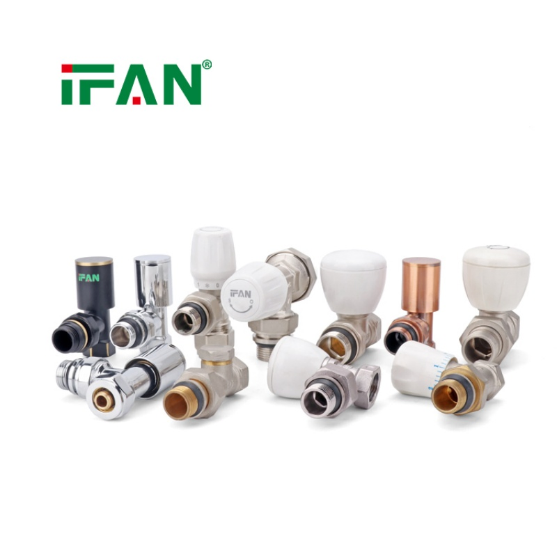 Ifan Good High Temperature Resistance Brass Smart Radiator Valves Home Used Hot Water Heating Angle Valve
