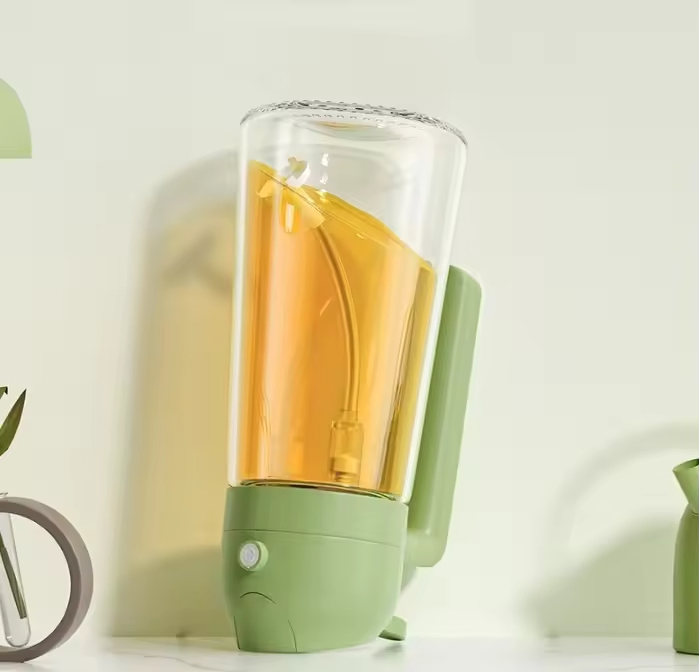 470ml Glass Dispenser Oil Bottle with Nozzle 2 in 1 Olive Oil Sprayer Glass Oil Dispenser Bottle for Kitchen BBQ Tools