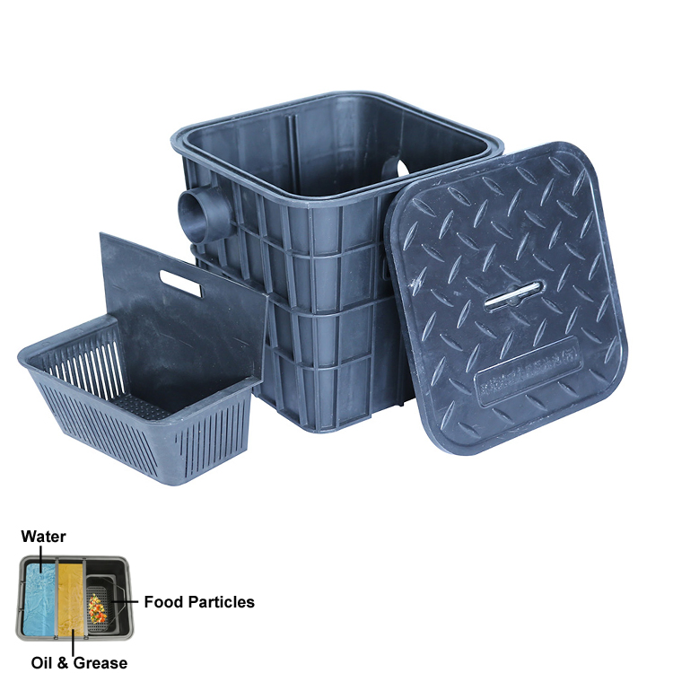 HDPE Plastic Grease Trap for Oil and Water Separator Buried Grease Trap