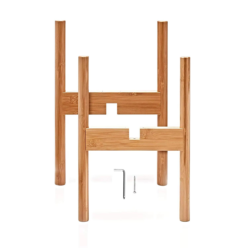 Expandable Natural Bamboo Plant Flower Pot Stand Bamboo Indoor