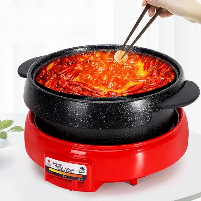 Worth Buying Red Tortoise Pot Aluminum Alloy Electric Hot Pot Cooking Pot Home Kitchen Appliance
