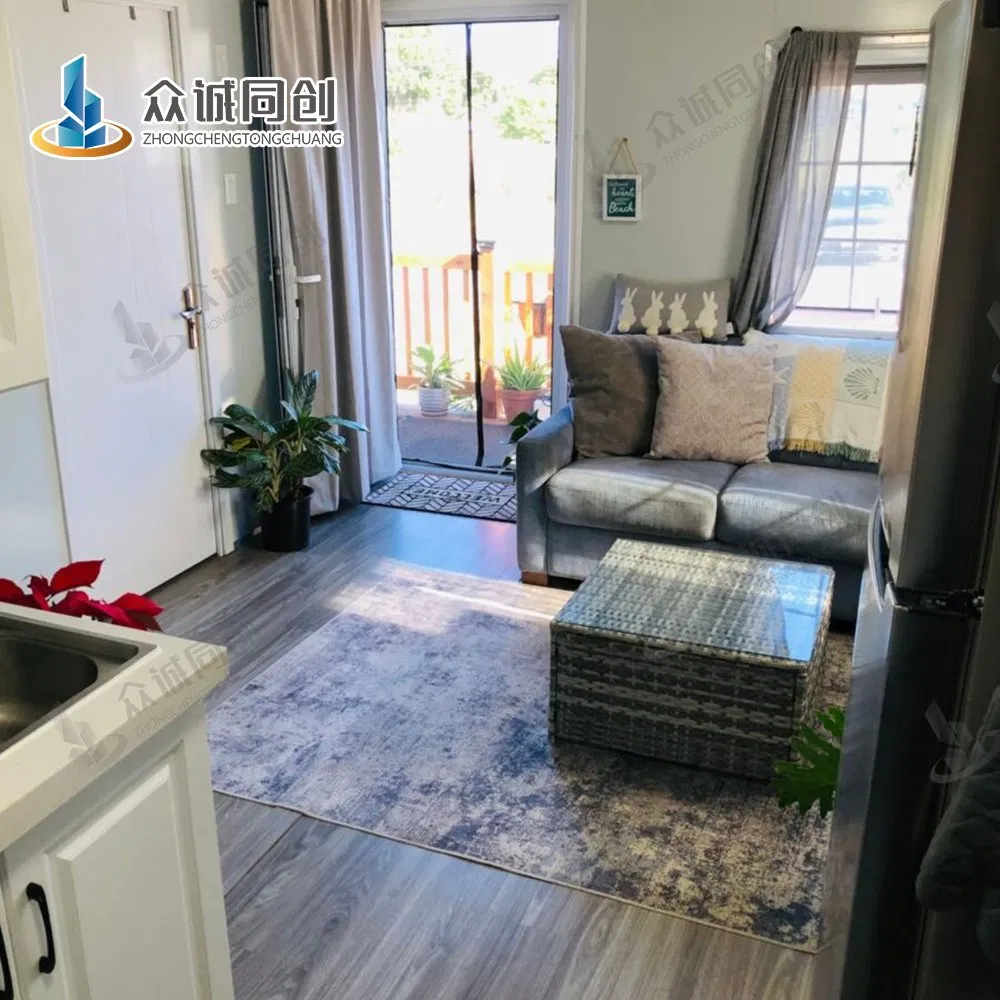 Windproof Expandable Container House with Custom Cabinets for Temporary Housing