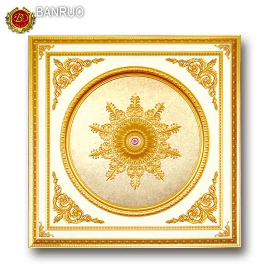 The Fastest-Selling Polystyrene Artistic Ceiling for Hotel and Villas Square Ceiling Panels