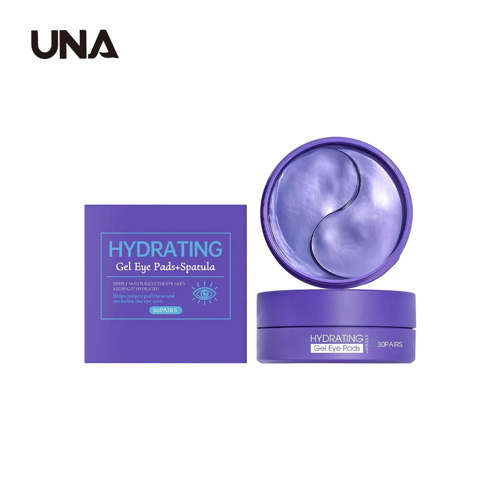 Lavender Hydrogel Eye Patches - Hydrates and Plumps Eye Area Skin, Makes Daily Eye Makeup More Adherent