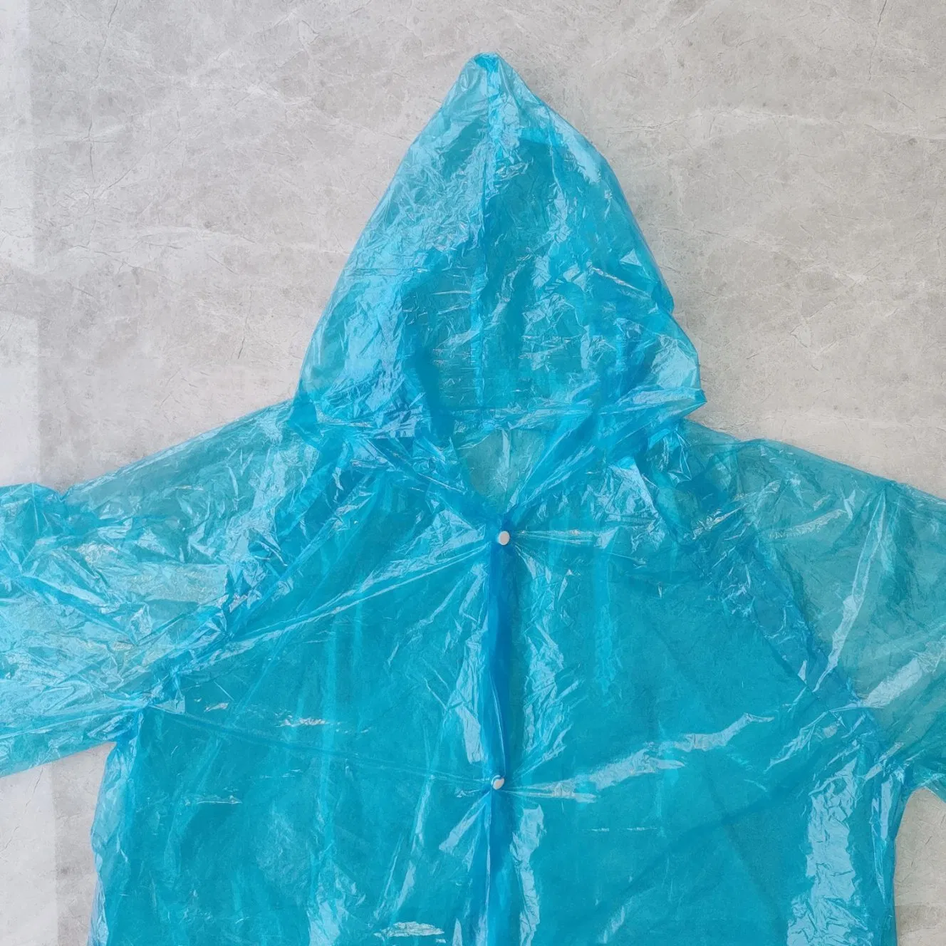 Portable PE Raincoat Disposable Rain Coat with Hood