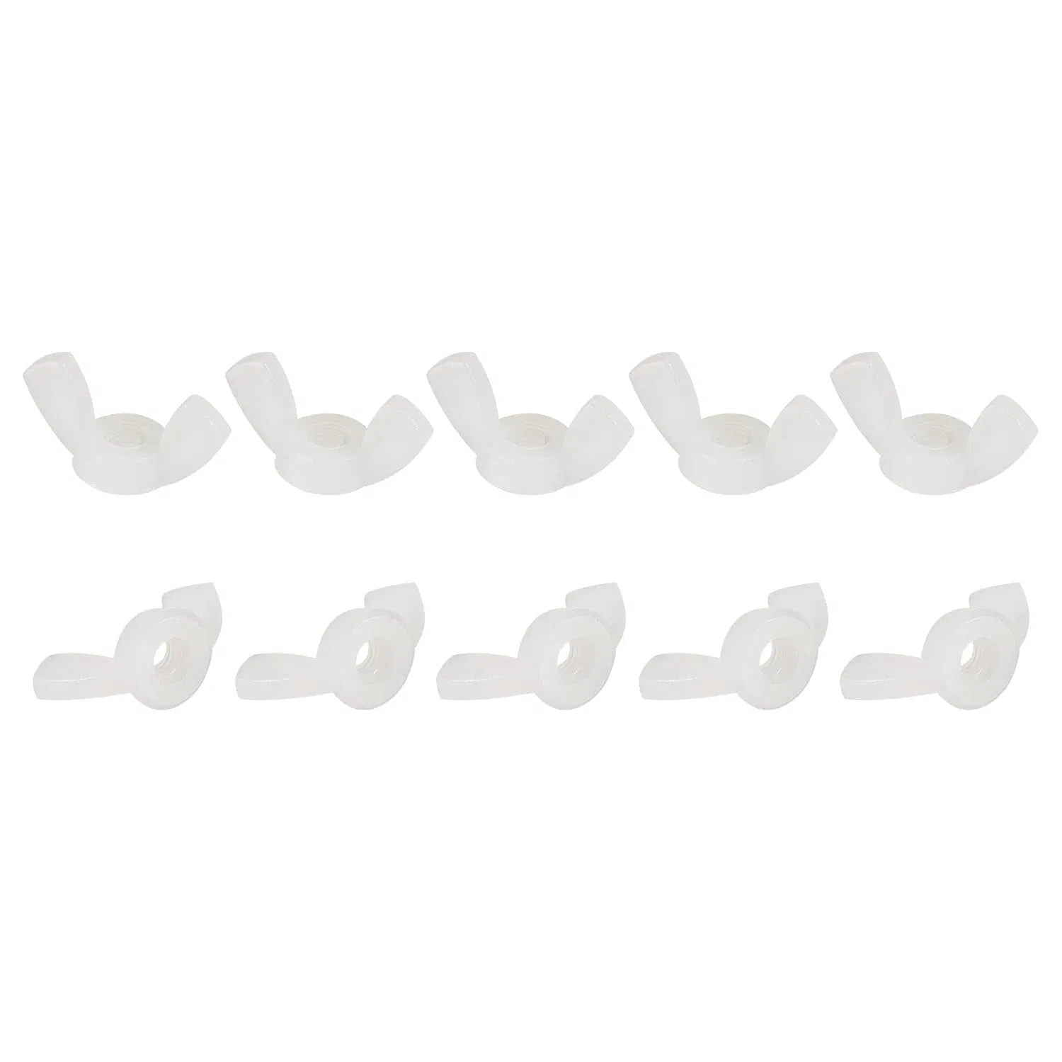 Plastic Fasteners White Nylon Butterfly Wing-Nut Thumb Nuts