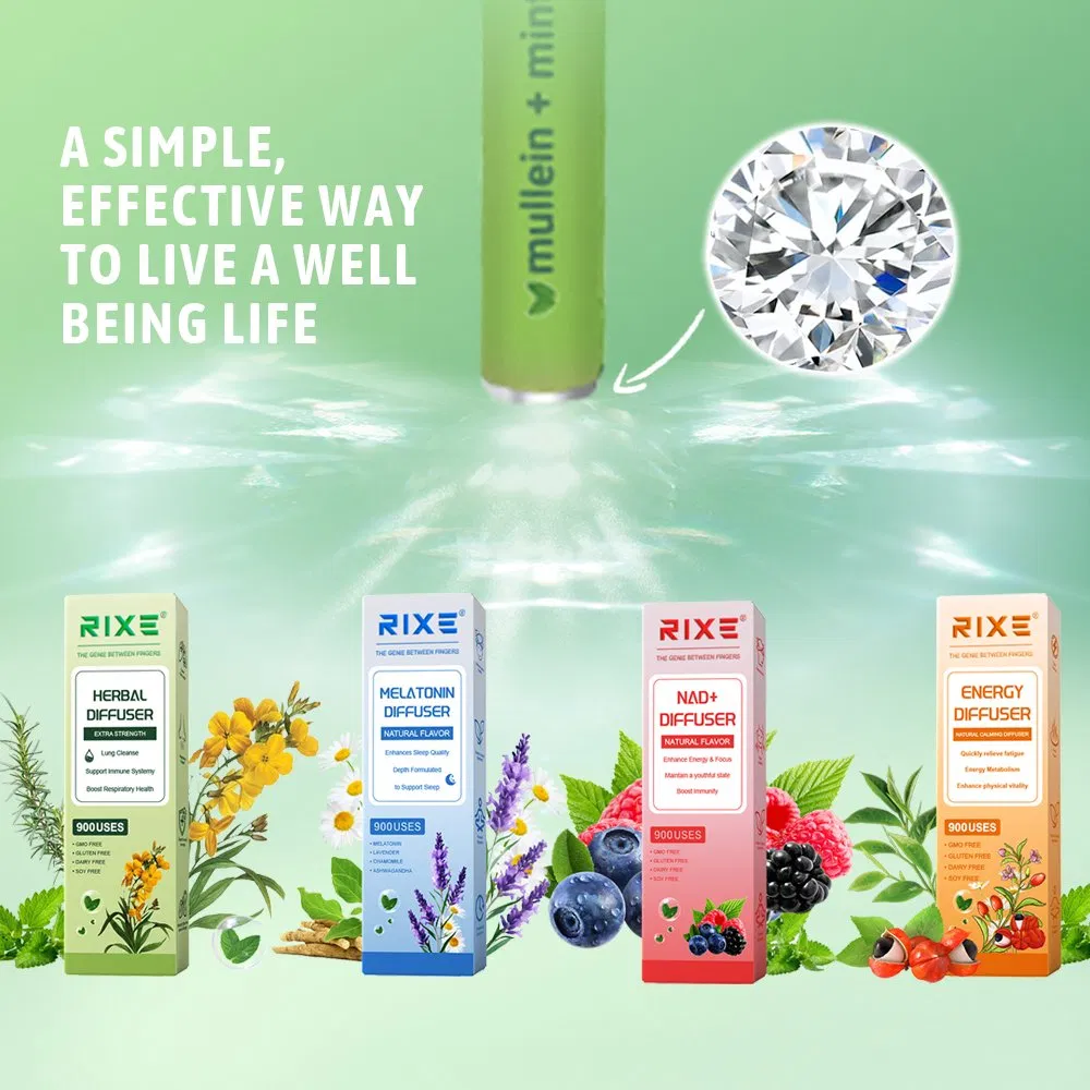 Puff Air Freshening Herbal Diffuser with Extracts of Mullein Thyme and Mint for Cleansing Lungs Detox Improving Breathing