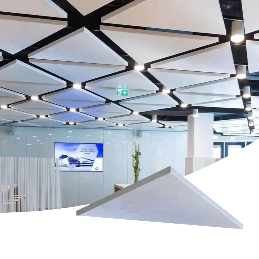 Nrc 0.9 Acoustical Cloud Ceiling Panels Fire A2 Size1200X1200mm