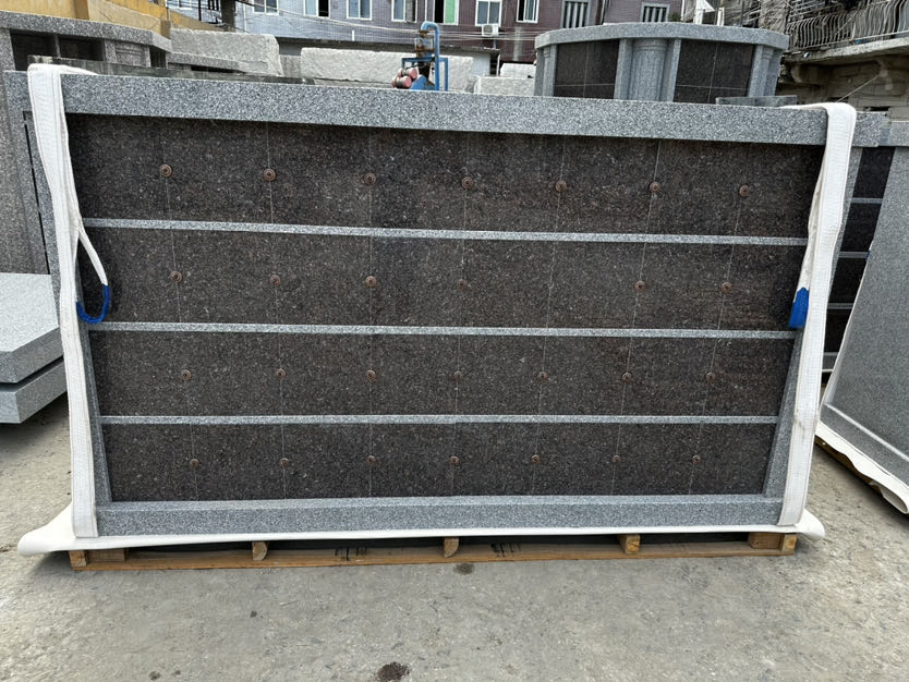 Brown Granite Door 64 Niches Columbarium for Tombstone Products