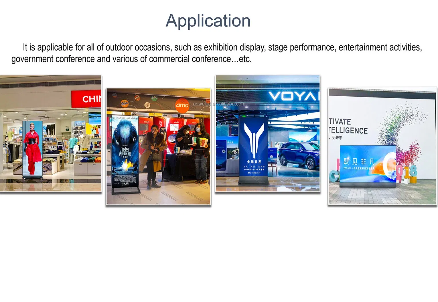 Aowe Indoor HD P1.25 P1.5 P1.8 P2.5 Indoor LED Poster Screen Foldable