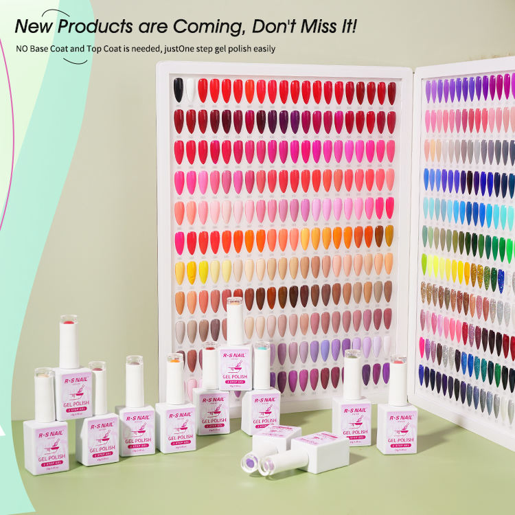 R S Nail Private Label UV Gel Professional Nail Supplies Soak off One Step Gel 440 Colors Gel Nail Polish
