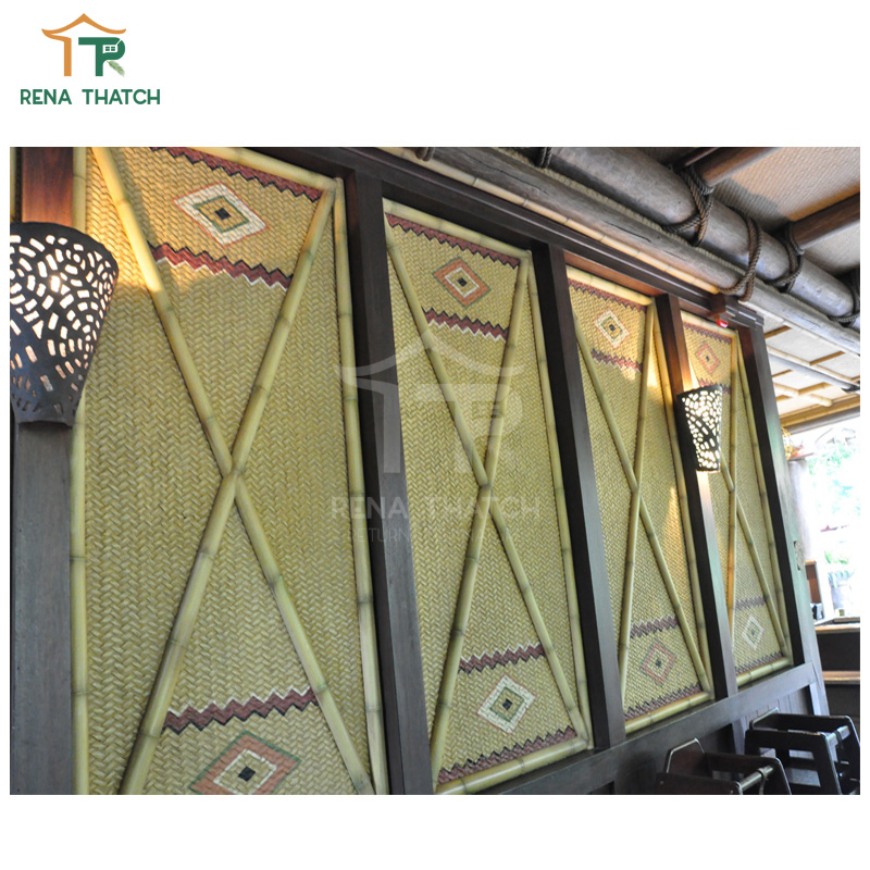 UV Protected Synthetic Grass Mat Plastic Grass Knitting Mat Ceiling Rattan Weave Sheet