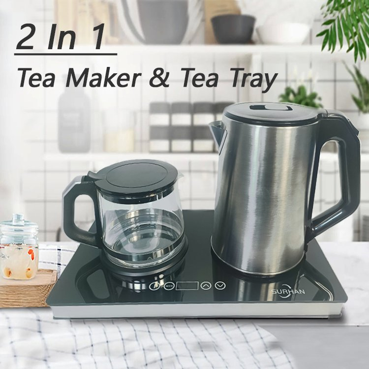 Speed-Boil Turkish Coffee Maker Tray Set Keep Warmer Electric Water Kettle Boiler Pot