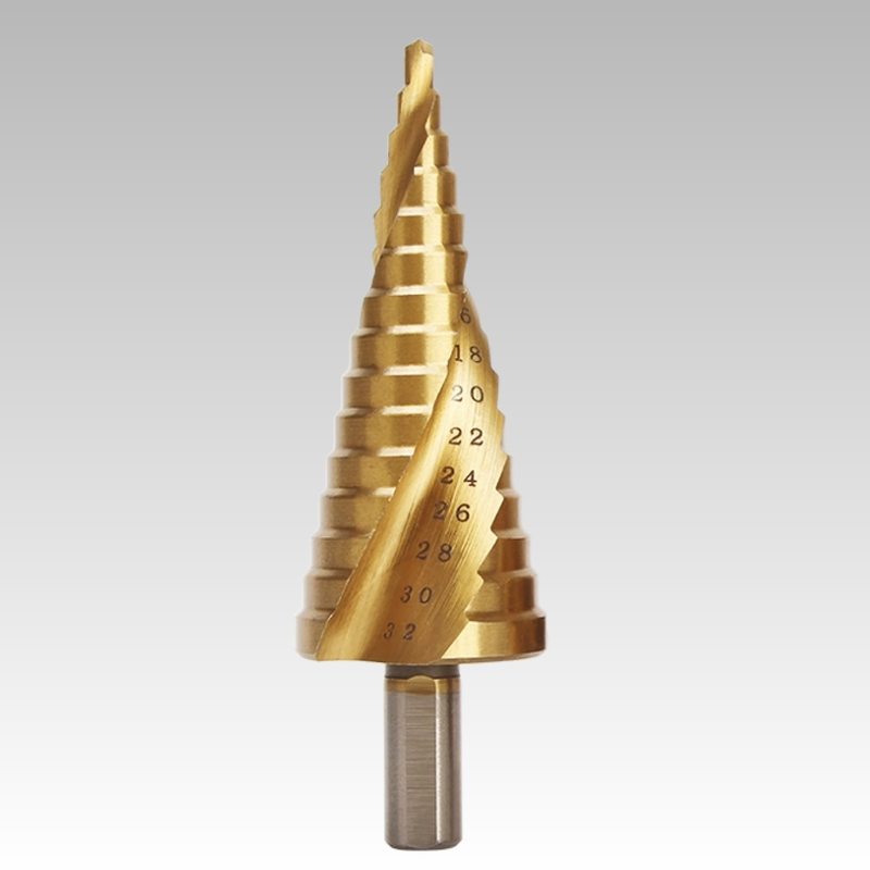 Pagoda-Style Cobalt-Infused Step Drill Bit for Metal Hole Enlargement