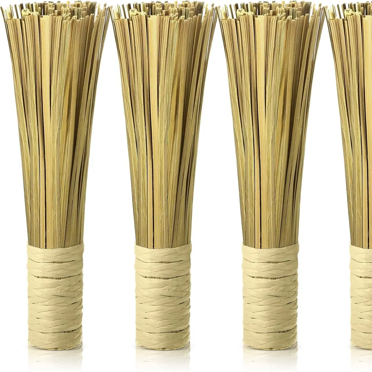 12 Inch Wok Brush Cleaning and Egg Beater Bamboo Brush