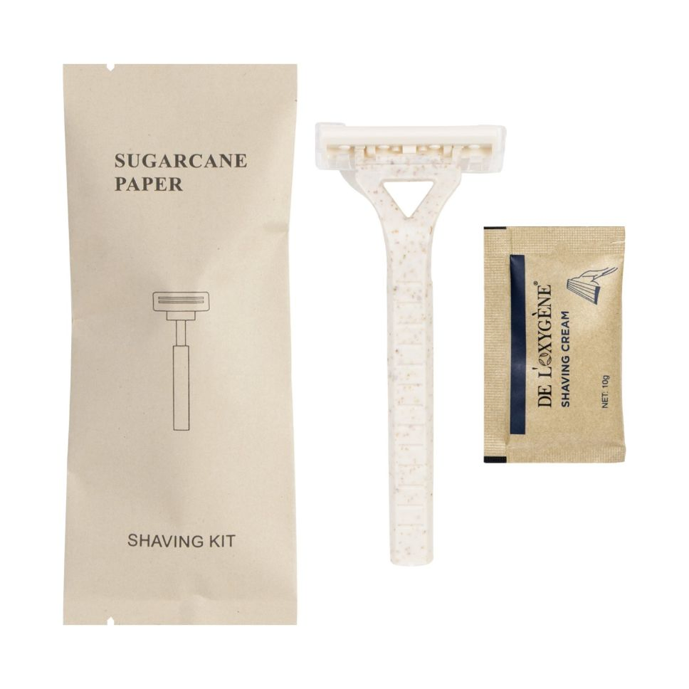 Ergonomic Handle Resorts Ergonomics Single-Use Hotel Shaving Kit