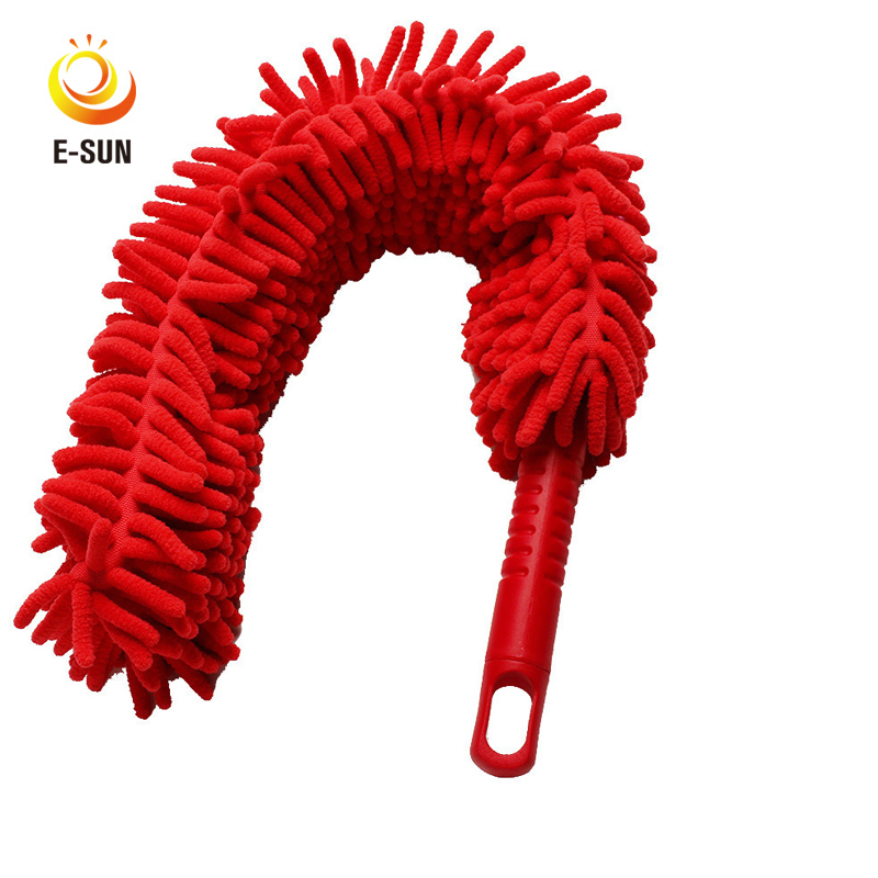 Esun Custom Chenille Double-Use Microfiber and Plastic Interior Car Cleaning Hand Design Wet and Dry Duster
