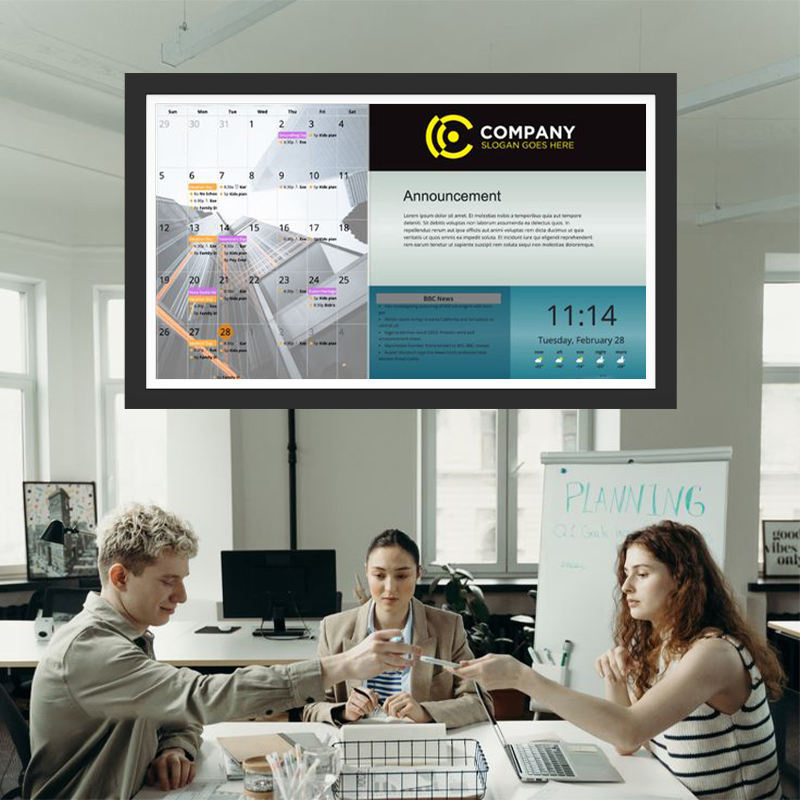 Professional 24 Inch Wall-Mounted Digital Calendar Tablet Rk3588s2 Bluetooth 5.3 Interactive Display