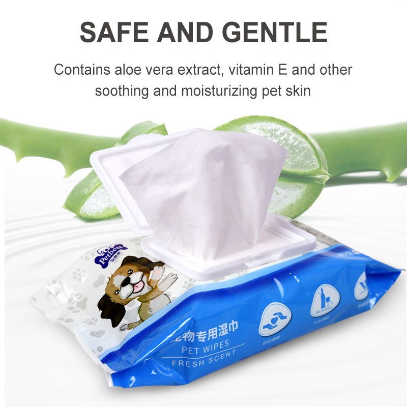Hot Sale Pet Supplies 100% Native Pet Ear Wipes Organic Biodegradable Pet Wipes