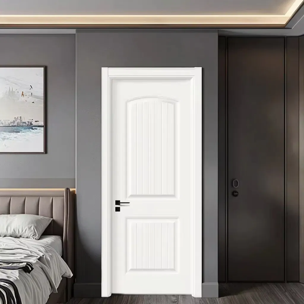 Modern Indoor Wood Door for Bedroom Finished Surface Waterproof Feature for Hospital and School Application