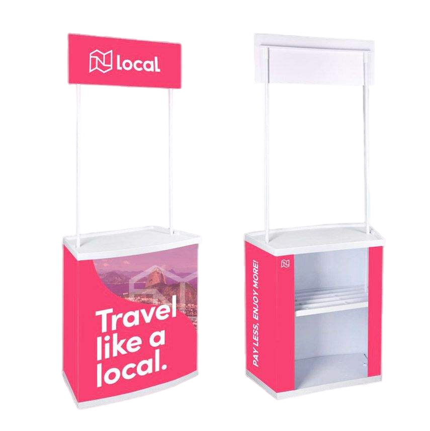 ABS + Metal Portable Display Stand Promotional Counter Table Exhibition Counter