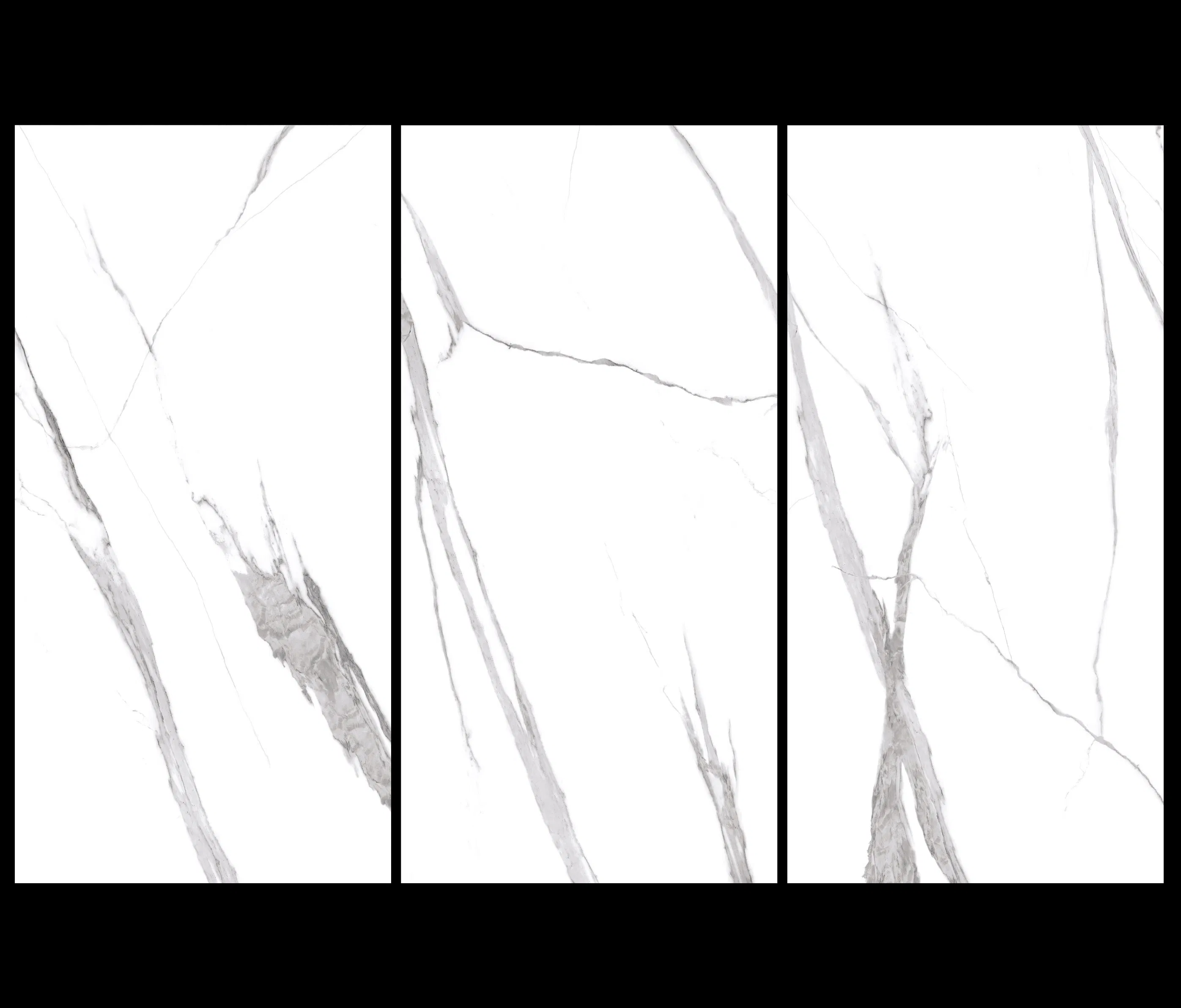 Foshan Decoration White Color 600X1200mm Full Body Glazed Polished Porcelain Marble Floor Tile