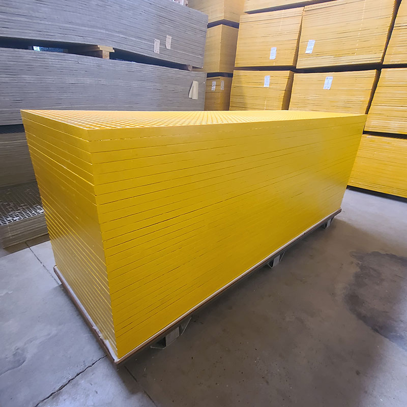 Fiberglass Grating Chemical Tank Access Flooring Corrosion Resistance Fire Retardant Safe Anti Slip Strong Surface Long Span Low Weight