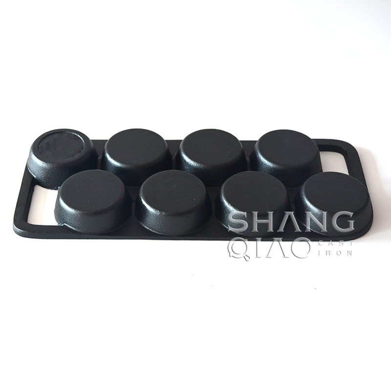 Mini Cast Iron Pancake Mold Cake Pan Maker for 8 Pancake Balls