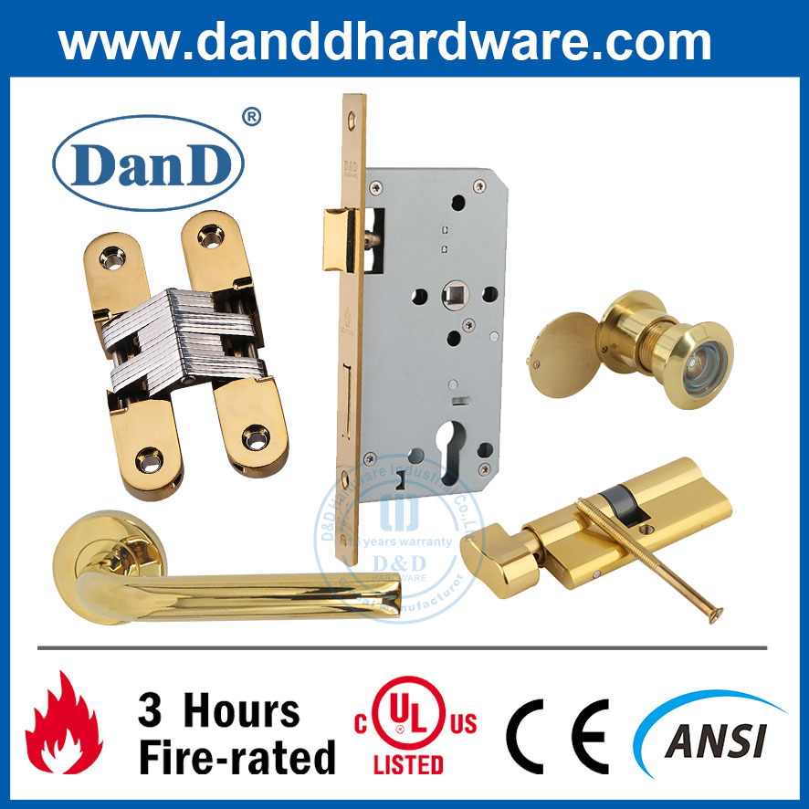 Factory Front Golden Stainless Steel CE UL Polished Brass Door Hinge Hardware