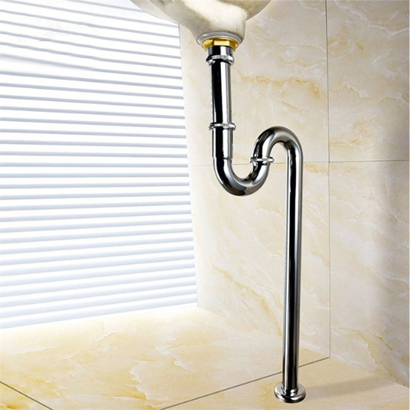 Modern Chrome Plated Stainless Steel Bathroom S Trap Waste Water Siphon Drain Pipe: Durable, Eco-Friendly Solution for Hotels and Household Use