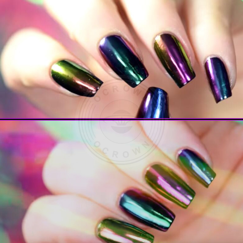 Blueberry Mirror Chrome Chameleon Mirror Manicure Pigment