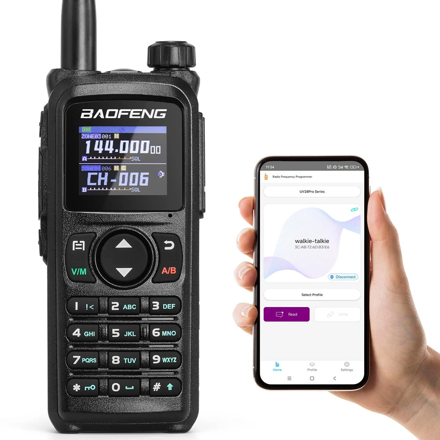 Рация Baofeng BF-UV-28 Tri-Band, дальность 9 км