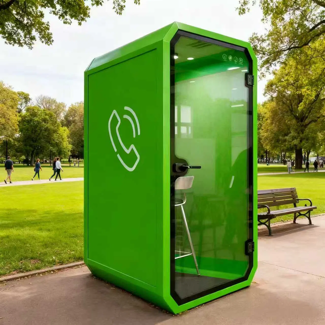 China Low Cost Prefabricated Mobile Modular Phone Booth for Universiry