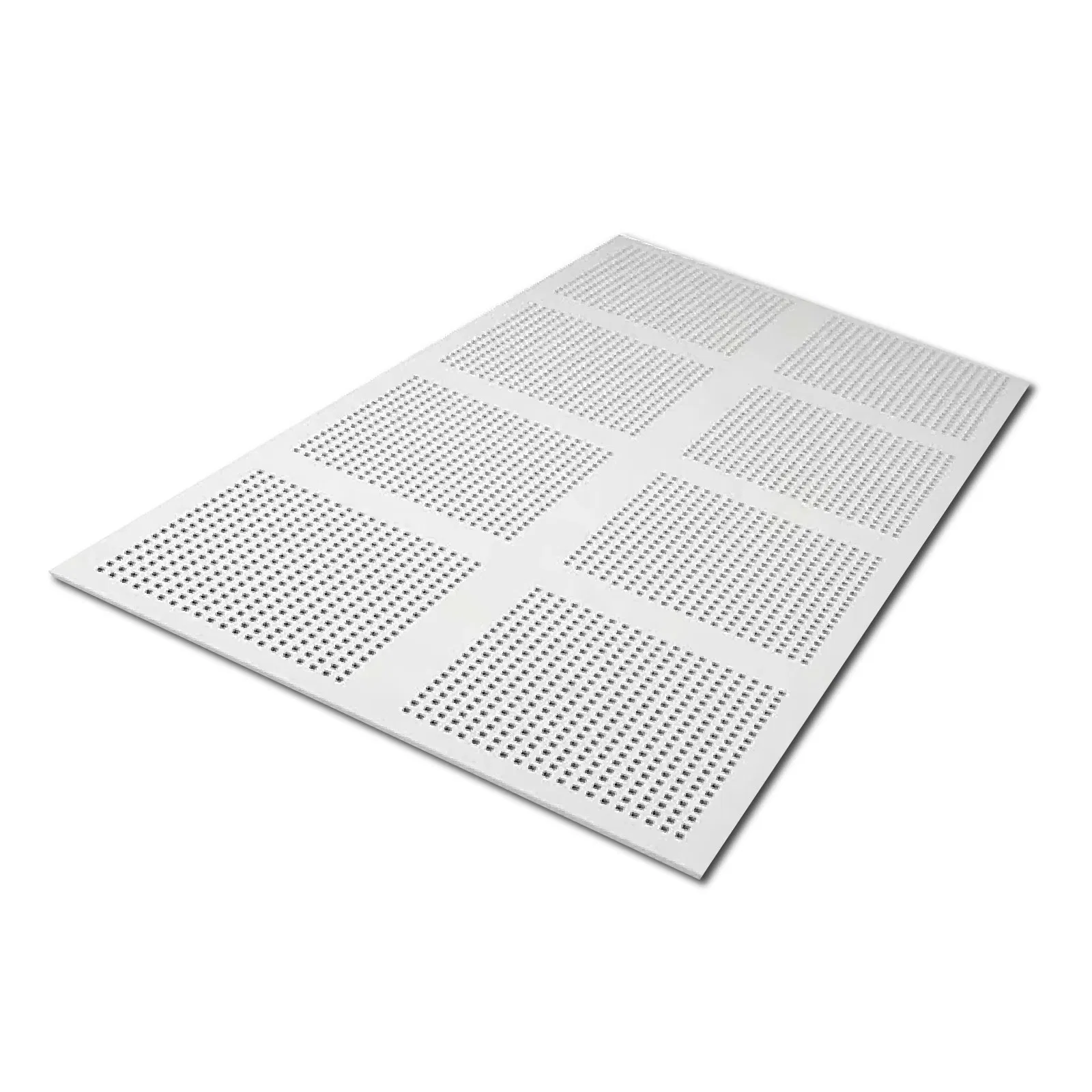 12X12mm Perforated Plasterboard Square Hole Perforated Gypsum Acoustic Ceiling Boards