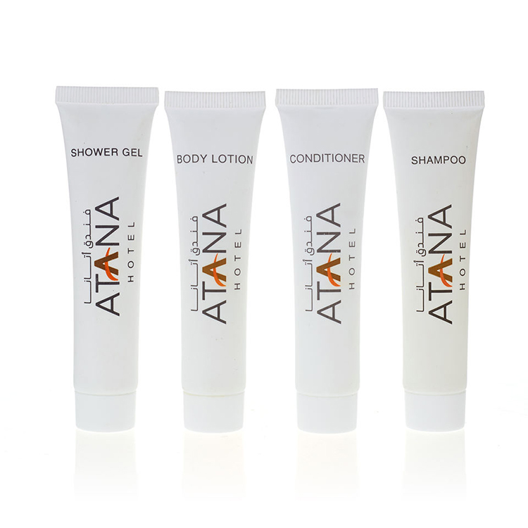 Custom Logo Luxury Hotel Bathroom Amenity Kit 30ml Small Disposable Hotel Size Shampoo and Conditioner Set